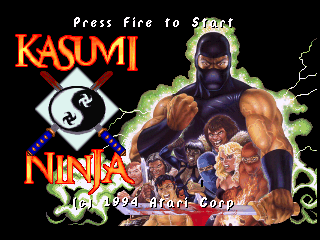 Kasumi Ninja title screen for Jaguar